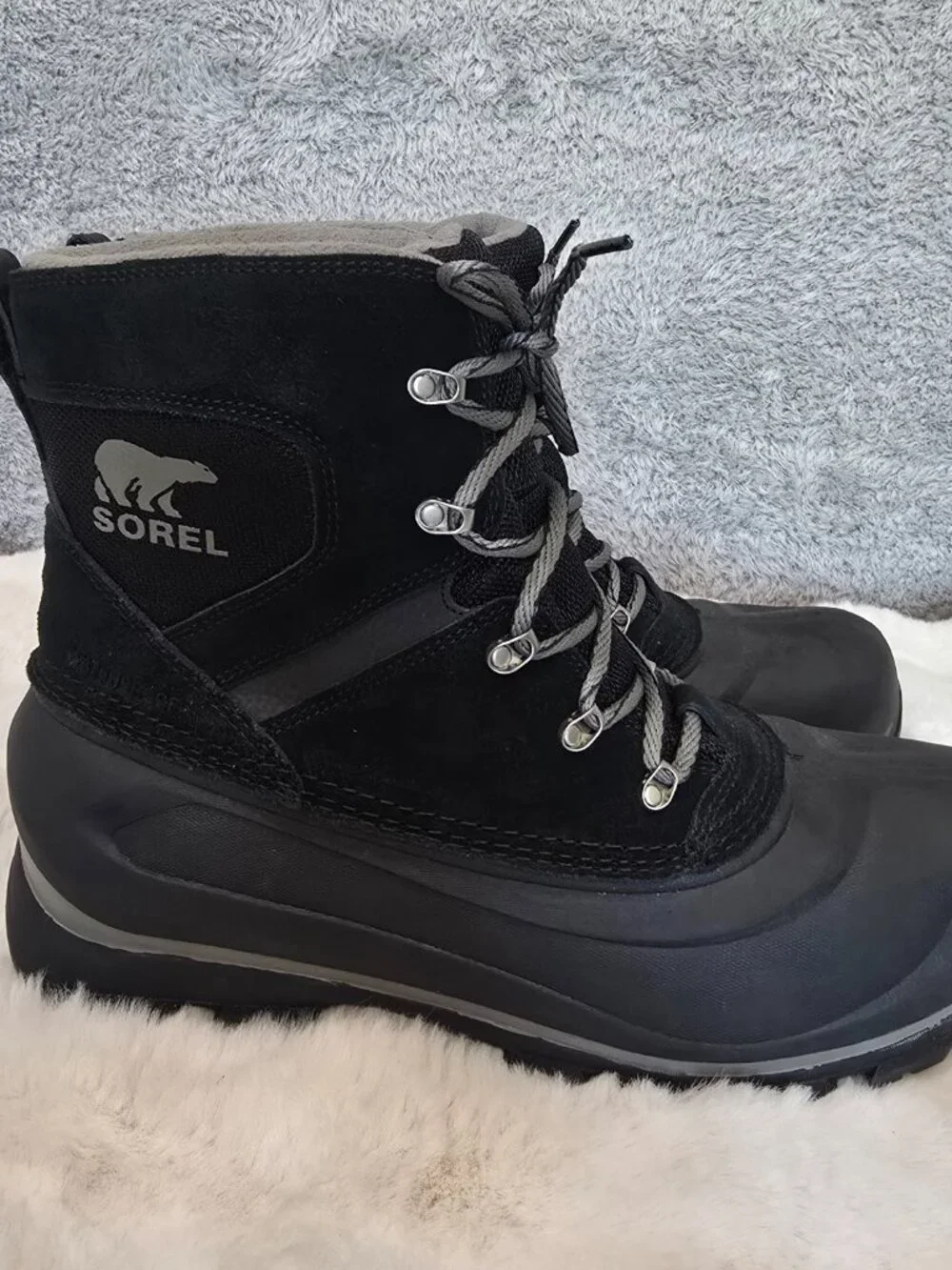 Sorel Buxton Lace Snow / Duck Boot Black Quarry Men's Size 11 NEW NM2737-010